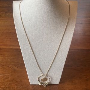 Express Long Gold Charm Necklace